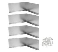 IWOWHERO 4 pièces Protection Anti-éclaboussures Gouttière Aluminium Déviation Pluie Incurvée pour Angles de Toit Maison Accessoire pour Récupération Eau Pluie