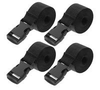 IWOWHERO 4 pièces Sangles de Fixation Robustes à Boucle Réglable pour Bagages et Déménagement Sangle Utilitaire Polyvalente Noire Ajustable avec Maintien Sécurisé