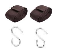 IWOWHERO 4 pièces Sangles de Suspension pour Balançoire et Hamac Sangles Nylon Résistantes avec Crochets S Fixation Sécurisée pour Arbre Kit Portable pour Camping et Jardin