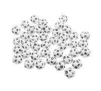 IWOWHERO 40 Dés Acryliques à 20 Faces Blancs pour Jeux de Lettres et D'orthographe, Légers Camping en Plein Air ou Éducation Artistique