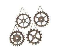 IWOWHERO 4pièces Décoration Murale Vintage Pendentifs Roue Et Décor Industriel Steampunk Pour Maison Et Bureau