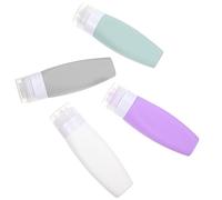 IWOWHERO 4pièces Flacons De Lotion Pliables Et Rechargeables Pour Shampoing De Voyage Lot De Récipients Étanches Et Pratiques