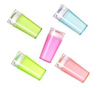 IWOWHERO 5 ensembles Kit Tampon Silicone Fluorescent pour Nail Art Outils Manucure Estampage Modèles de Plaques Stamping pour Décoration Ongles Pratique