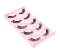 IWOWHERO 5 paires Faux Cils Oeil de Chat Fox Eye Extensions Naturelles Légères pour Maquillage Quotidien et Soirée