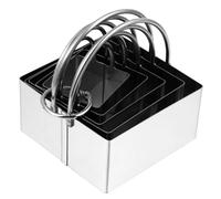 IWOWHERO 5 Pièces moule à biscuits inoxydable petit Rectangulaire emporte-pièces couper nombre outil de biscuit outil de cuisson pour la cuisson