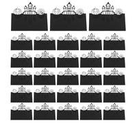 IWOWHERO 50 Pièces Cartes de Nom Halloween Découpées pour Table Cartes de Placement Noires Ajourées pour Invitation et Organisation de Sièges Lors de Dîner Festif