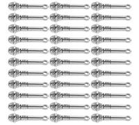 IWOWHERO 50 pièces Mini Microphone Charms Alliage Vintage Pendentifs Décoratifs pour Création de Bijoux Accessoires Métalliques pour Colliers DIY Couleur Argent Antique