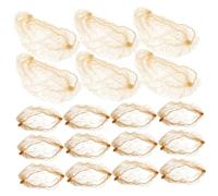 IWOWHERO 50pièces Couvre-chignon Invisible Élastique Filets à Cheveux Pour Infirmières Et Hôtesses Doré Accessoires De Danse Et Cosplay