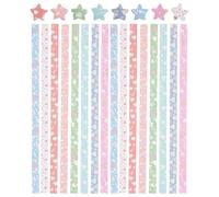 IWOWHERO 540 pièces Bandes Papier Origami Étoiles Colorées Épais Pliables pour Loisirs Créatifs Fête DIY Décoration Artisanat