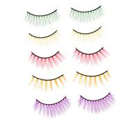 IWOWHERO 5paires Faux Extensions De Pour Maquillage De Fête Et Cosplay Et Réutilisables