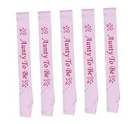 IWOWHERO 5pièces Écharpes De Fête Shower Avec Étiquette Sash Pour Maman à Venir Accessoires De Décoration Pour Fête Prénatale Sash