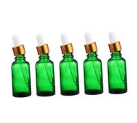IWOWHERO 5Pièces Flacons Compte Verre de Pipette Bouteilles Essence Rechargeables pour Voyage et Stockage de Cosmétiques