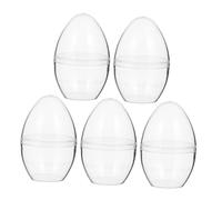 IWOWHERO 5pièces Lot de Œufs De Pâques Plastique Transparent à Remplir Œuf pour Activités Créatives Décoration De Fête De Pâques Et Chasse