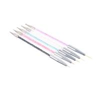 IWOWHERO 5pièces Stylo Pinceau à Ongles Lot Pour Nail Art Dessiner Et Peindre Motifs Fleurs