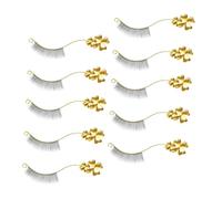 IWOWHERO 6 paires Support à Cils Métallique Doré Outil Exposition Magnétique pour Salon de Beauté et Pratique pour Essais de Faux Cils