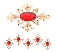 IWOWHERO 6 Pièces Alloy Cross Charms For DIY Jewelry Making Lightweight Baroque Crown Pendants For Necklaces Bracelets Earrings And Keychains Accessories