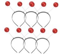 IWOWHERO 6 pièces Bandeaux Cheveux à Paillettes avec Ressort Accessoires Légers et Extensibles pour Fêtes Unisexe Décorations Amusantes avec Balles Mousse Roses