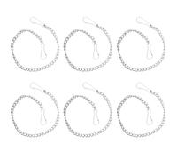 IWOWHERO 6 Pièces Chaîne de Levage Inox pour Poignée de Chasse Eau Wc Kit Remplacement Compatible Plupart des Clapets Installation Facile pour Réparation Rapide de Toilette