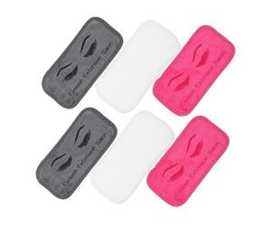 IWOWHERO 6 pièces Coussins pour Extension de Cils Doux Coussinets Réutilisables pour Protection du Front Accessoire Beauté Multi-usages avec Blanc Gris