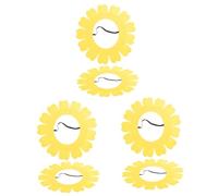 IWOWHERO 6 Pièces couvre-chef de tournesol couvre-chef de spectacle de tournesol festival guirlandes deguisement animal bonnet original capot de tournesol couvre-chef fleur de soleil feutre