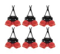 IWOWHERO 6 Pièces Diffuseur Parfum Voiture Clip de Ventilation en Résine Rouge de Nœud, Désodorisant Longue Durée pour Décoration Tableau de Bord