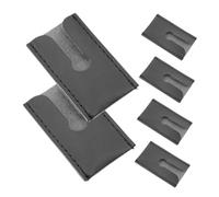 IWOWHERO 6 Pièces Housse Protectrice Cuir PU pour Têtes de Rasoir Sécurité Double Tranchant et Accessoires de Rasage Homme Étui Compact de Voyage