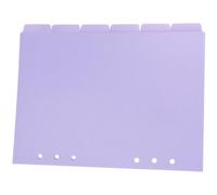 IWOWHERO 6 Pièces Intercalaires pour Classeur en Plastique Pp Onglets Détachables Écriture Facile, 6 Trous, Séparateurs Organisateurs pour Cahier et Bureau