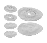 IWOWHERO 6 Pièces Lot de 6 Housses de Coussinets d'oreille en Tricot Extensible Gris pour Casque Audio Circum-aural, Protections Lavables Anti-poussière, Confort Respirant, pour Sport,