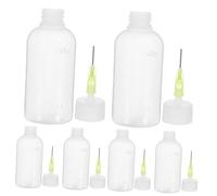 IWOWHERO 6 Pièces Lot de Flacons Applicateurs Colle avec Aiguille Bouteille Plastique pour Application Précise pour DIY Peinture et Encre Réutilisable et Pratique