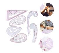 IWOWHERO 6 pièces Lot de Règles de Couture Plastique Transparent Kit de Gabarits Polyvalents pour Patchwork Broderie et Peinture Outils Pratiques pour Matériel Couture