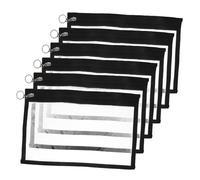 IWOWHERO 6 Pièces Lot Pochettes Transparentes avec Fermeture Éclair Sacs de Rangement PVC pour Cosmétiques Articles de Toilette et Accessoires de Voyage Organisateur pour Courts Séjours