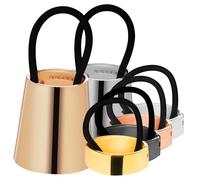 IWOWHERO 6 pièces Manchettes Métalliques pour Queue de Cheval Accessoires Élastiques pour Cheveux Fins Maintien Sécurisé pour Femmes et Filles