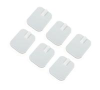 IWOWHERO 6 pièces Patches autocollants carrés électrodes de remplacement auto-adhésives gel aqueux silicone sans latex compatibles électrostimulateurs pour soulagement musculaire 6 pcs