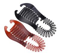 IWOWHERO 6 pièces Pinces Banane Plastique Solide et Antidérapantes pour Filles Accessoires Cheveux Durables et Tendances Lot Mixte Noir et Marron