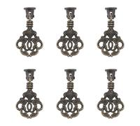 IWOWHERO 6 Pièces Poignée Meuble Ancienne Rétro Poignée Décorative pour Armoire Commode Cuisine Style Européen Installation Facile