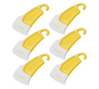 IWOWHERO 6 pièces Set de Spatules Silicone Multifonctions pour Nettoyage Wok et Casseroles Antiadhésives Ustensiles Cuisine Silicone Résistants Haute Température Compact et Ergonomique