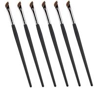 IWOWHERO 6 pièces Set Pinceaux Maquillage Yeux et Sourcils Ergonomiques Brosse Angled pour Fard Paupières et Correcteur Léger et Résistant pour Voyage et Usage Quotidien