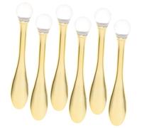 IWOWHERO 6 Pièces Spatules de Massage Visage et Contour des Yeux Doré Applicateurs Crème et Bâtons Massage pour Réduire Fatigue et Rides Accessoires Soin Peau Multifonctions