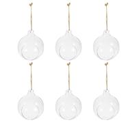 IWOWHERO 6 Pièces Vase Suspendu Verre Transparent pour Micro Paysage Support Décoratif DIY pour Plantes Fleurs et Bougies Surface Lisse et Élégante Usage Intérieur et Extérieur