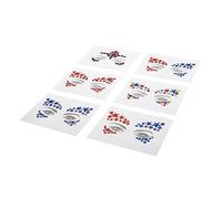 IWOWHERO 6feuilles Autocollants Créatifs Strass Étoile à Cinq Branches Pour Maquillage Corporel De Stickers Temporaires Pour Yeux Et Visage