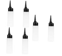 IWOWHERO 6pièces Bouteilles De Capillaire Rechargeables De Flacons Souples Pour Salon Pour Coloration Shampooing Et Noir Et Blanc