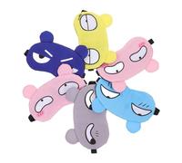 IWOWHERO 6pièces Masques De Sommeil Carton Mignon Doux Et Réglables Pour Adultes Et Garçon Fille Pour Voyages Confort Nocturne