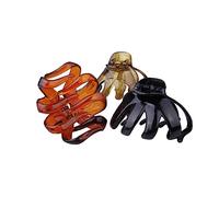 IWOWHERO 6pièces Pince à Cheveux Octopus Plastique Noir Brillant Tortoise Vert Accessoires Capillaires Pour Femmes Et Filles Idéale Pour Maintenir Les Cheveux Lors Des Activités