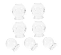 IWOWHERO 7 pièces Set de Ventouses Verre Épaisses pour Thérapie Cupping Aspiration Sous Vide pour Massage Corporel et Visage Kit Professionnel Maison pour Stimulation et Circulation