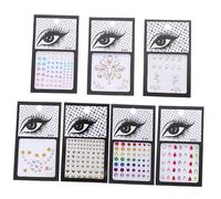 IWOWHERO 7ensembles Autocollants De Bijoux Pour Visage De Pierres Précieuses Autocollantes Décorations Pour Festivals Cosplay Et Halloween Réutilisables Et Faciles à Appliquer