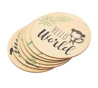 IWOWHERO 7pièces Cartes De Jalons Bois Pour Disques Décoratifs Pour Annonces Mensuelles Et Séances Photo De Nouveaux-nés