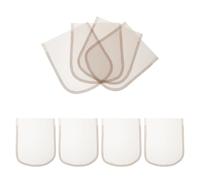 IWOWHERO 8 Pièces Filet pour Fabrication de Perruque Base Dentelle Élastique Marron pour Réparation et Création de Postiches Maille Fine Invisible pour Coiffures Personnalisées