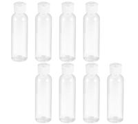 IWOWHERO 8 pièces Lot de Bouteilles Shampoing Rechargeables Blanches Flacons Voyage Réutilisables Plastique Sûr pour Déplacements et Courts Séjours