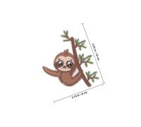 IWOWHERO 8 pièces Patch Brodé Thermocollant Paresseux Accessoires Couture Résistants pour Vêtements Chapeaux Sacs Décoration et Réparation Mode