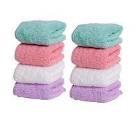 IWOWHERO 8 Pièces Serviettes Absorbantes En Microfibre Pour Garçon Fille Lingettes Visage Assorties Pour Garçons Et Filles Anti-décoloration Et Séchage Rapide